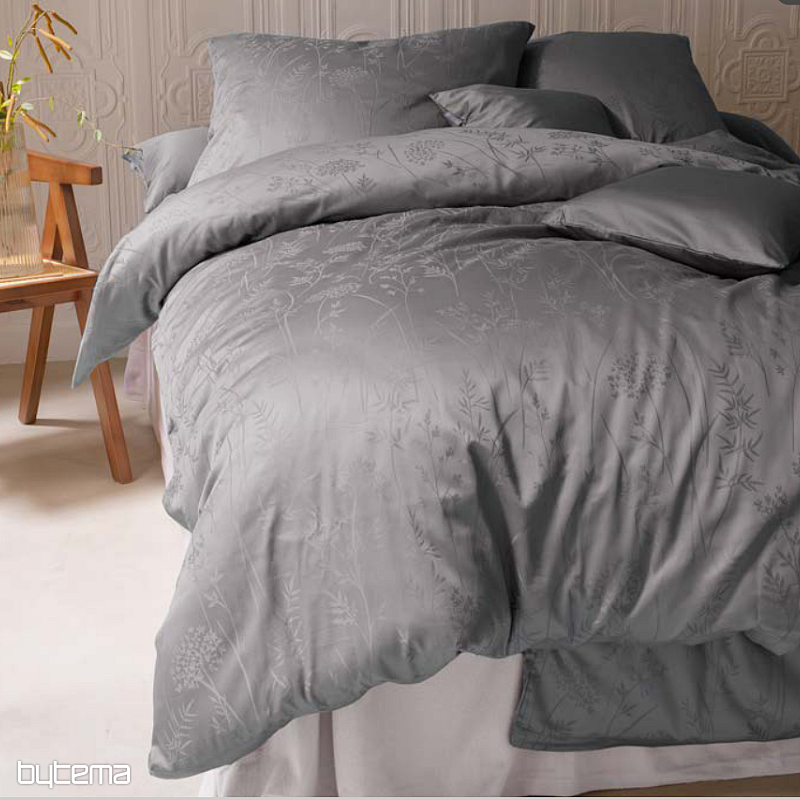 Lussuoso damasco di cotone RIO GRIGIO SCURO