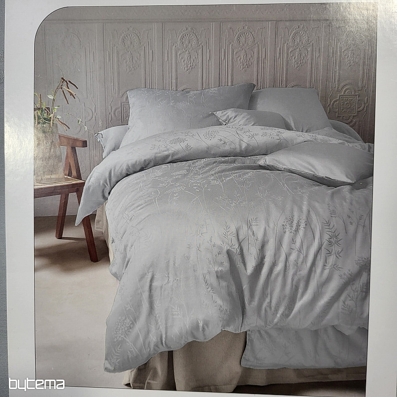 Lussuoso damasco di cotone RIO GRIGIO CHIARO