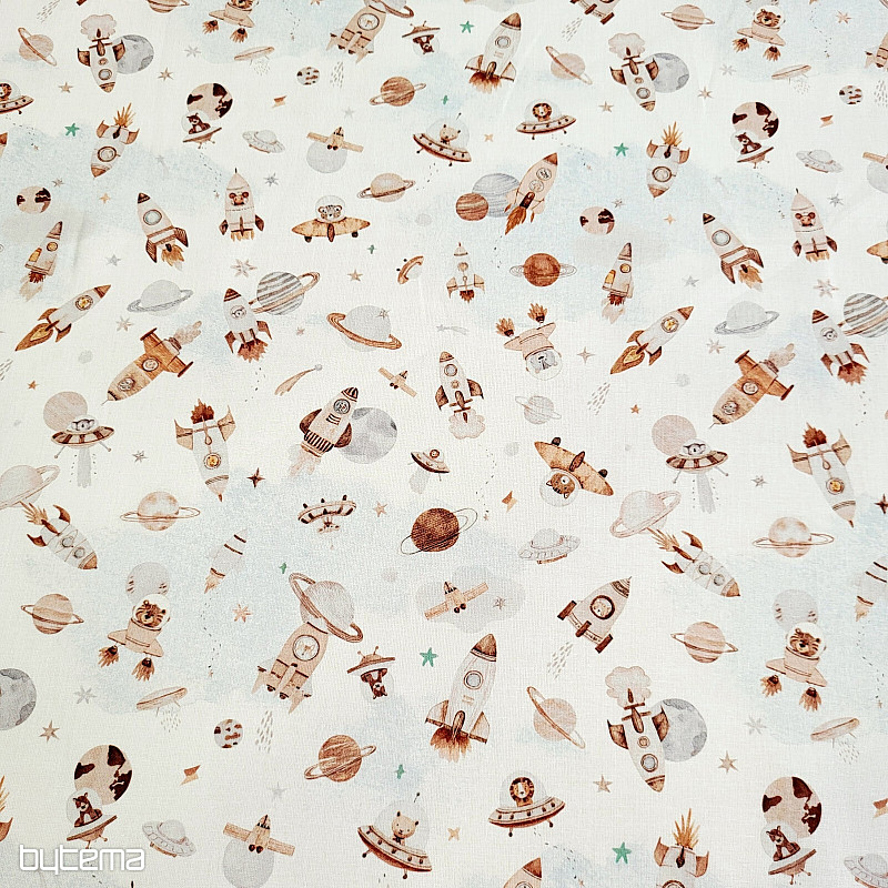 Tessuto di cotone SPACE FUZBUZ