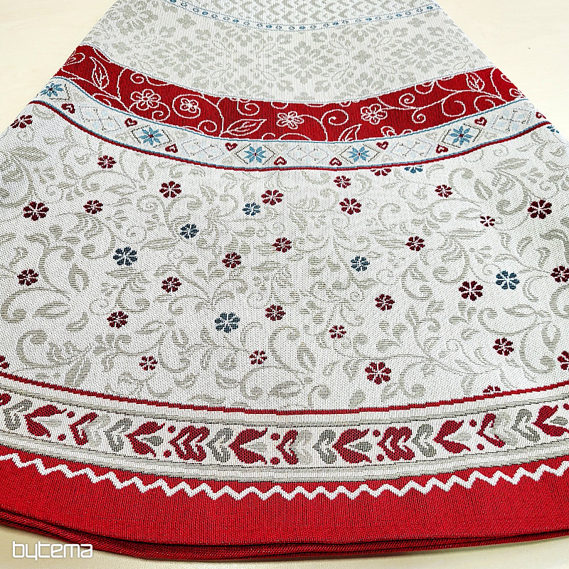 Tovaglia rotonda in arazzo FIORI IN UNA CORNICE