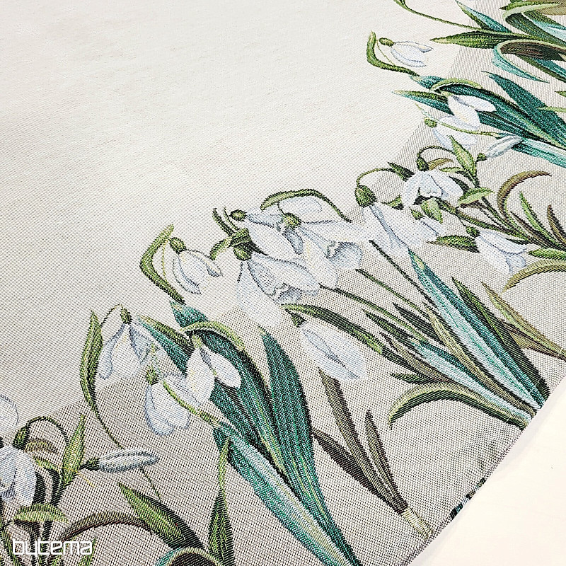 Tovaglia rotonda in arazzo FIOCCHI DI NEVE