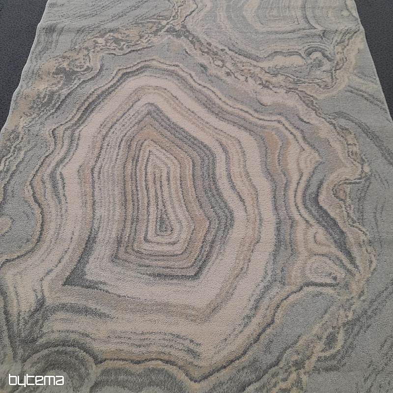 Lussuoso tappeto di lana ISFAHAN Efez grigio