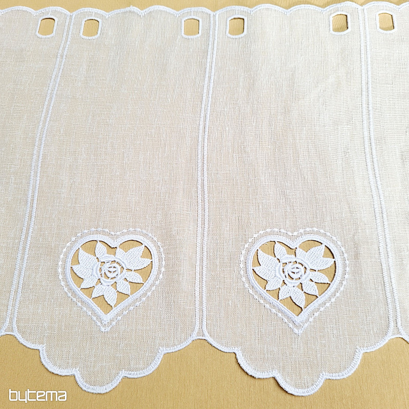 Tenda in vetro colorato CUORE BIANCO