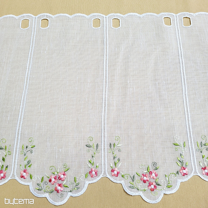 Tenda in vetro colorato FIORI ROSA