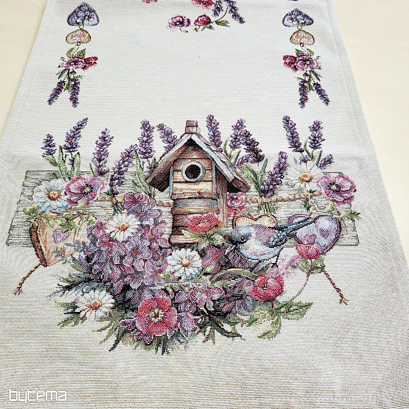 Tovaglia e sciarpa in arazzo BIRDHOUSE