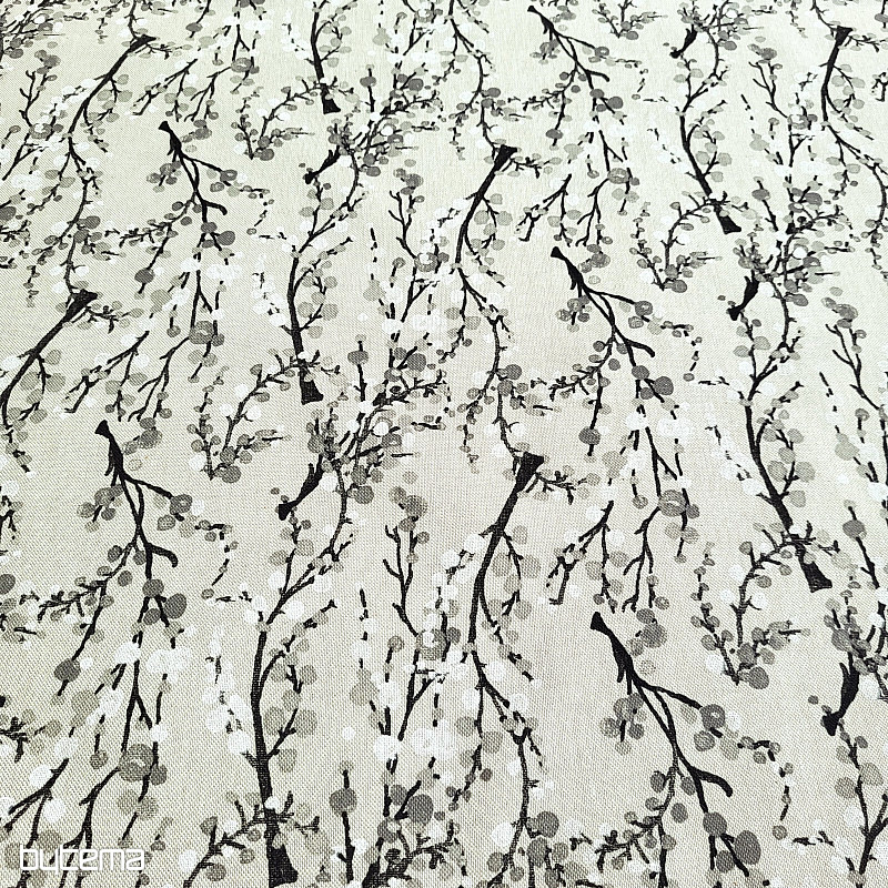 Tessuto decorativo TREE BUBBLES GREY