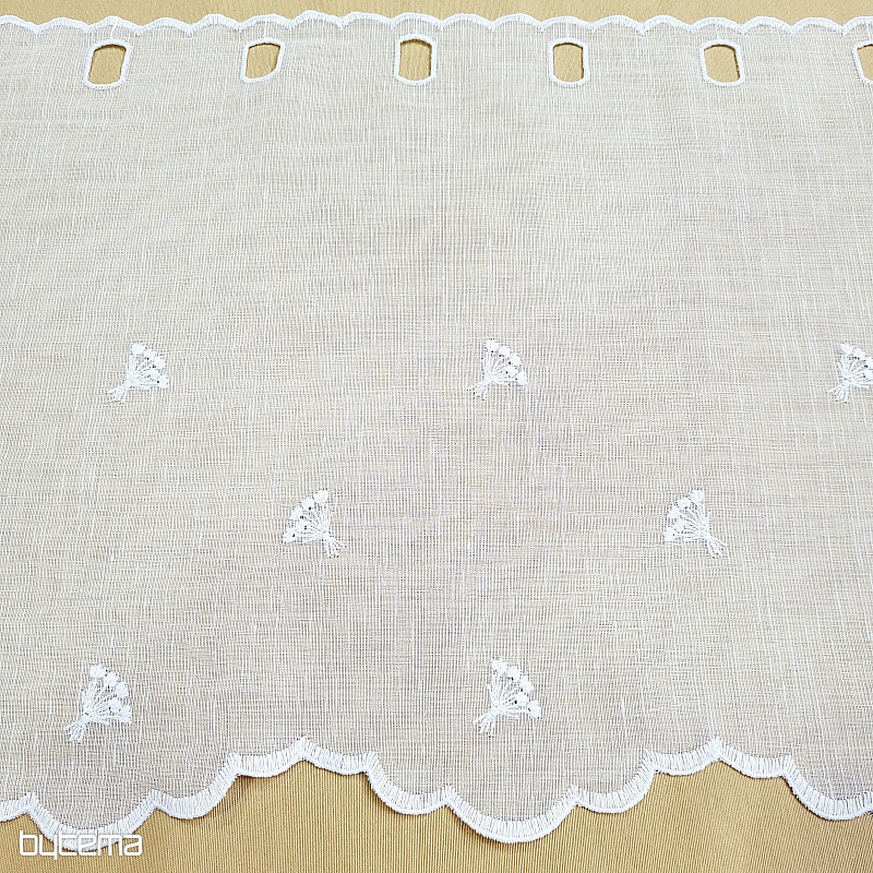 Tenda in vetro colorato TULIPANI MINI BIANCHI