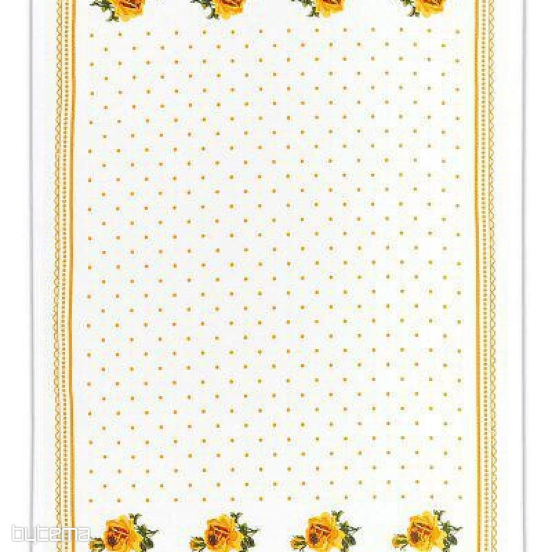 Asciugamani della nonna, rose arancioni