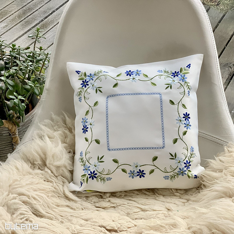 Copertina decorativa ricamata FIORE DIMENTICATO