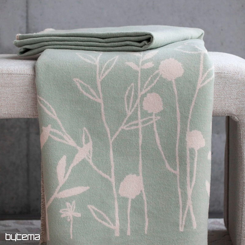 Coperta AMBER FLOWERS mentolo