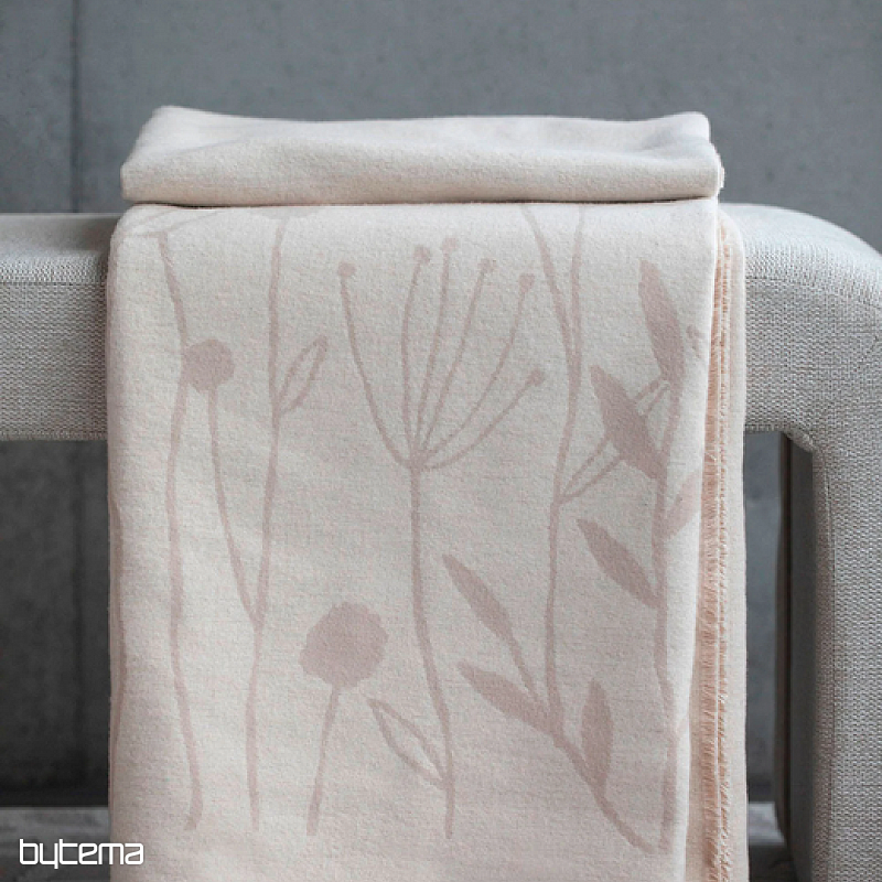 Coperta AMBER FLOWERS beige