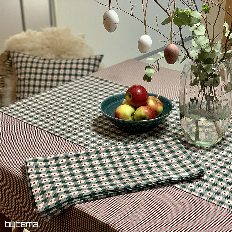 Tovaglia e sciarpa MAXI CORET verde