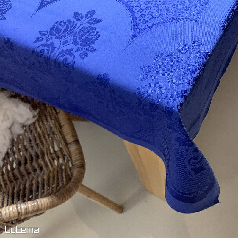 Tovaglia DAMASCO blu scuro 140 x 220