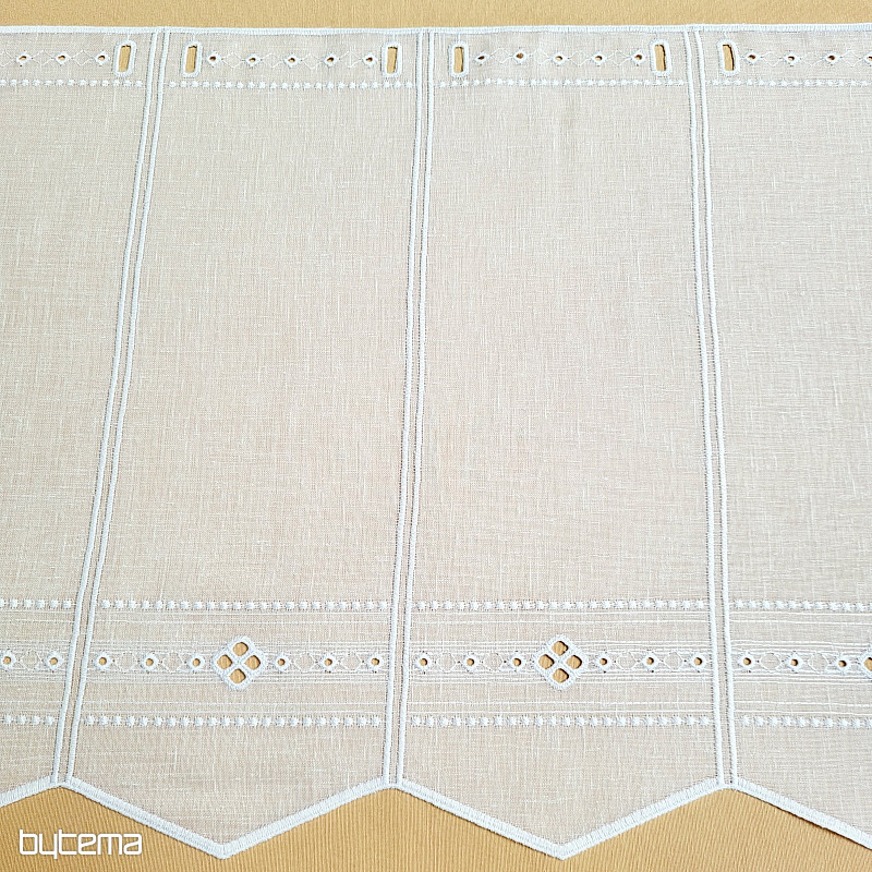 Tenda per vetrate artistiche GERSTER 11884 bianca