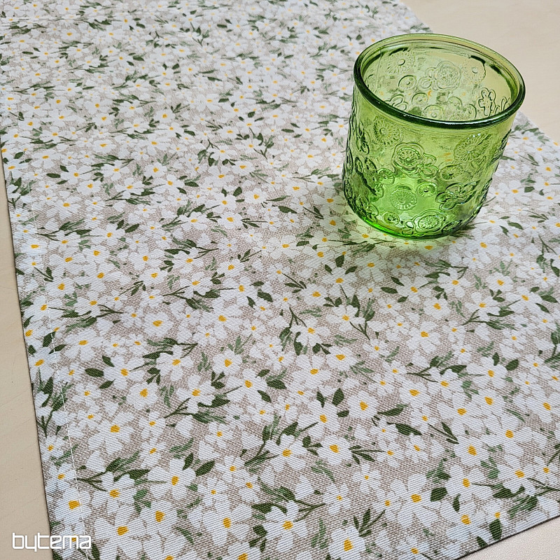 Tovaglia e sciarpa FIORI BIANCHI