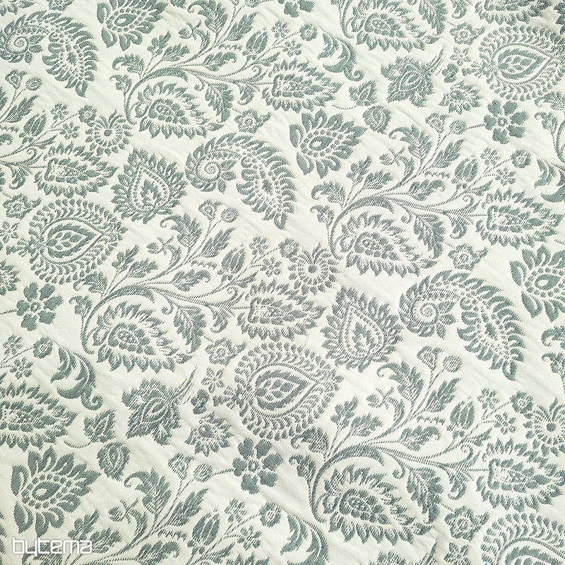 Tessuto decorativo COSTA FLOR GRIGIO VERDE