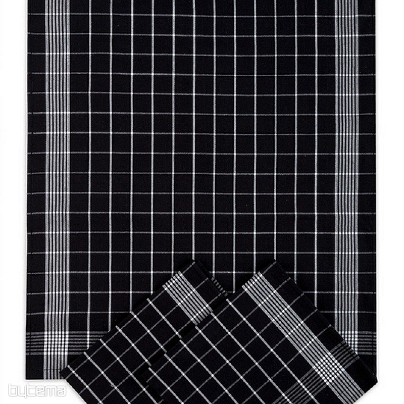 Asciugamani di cotone NERO NEGATIVO - BIANCO
