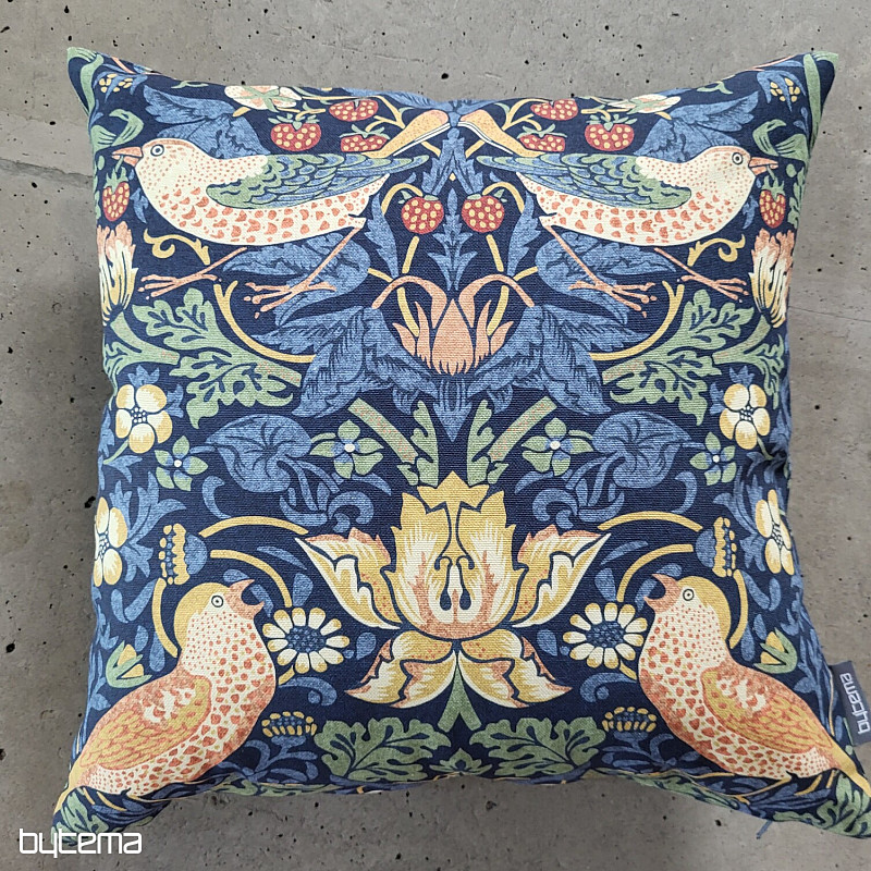 Federa decorativa con uccelli e fragole