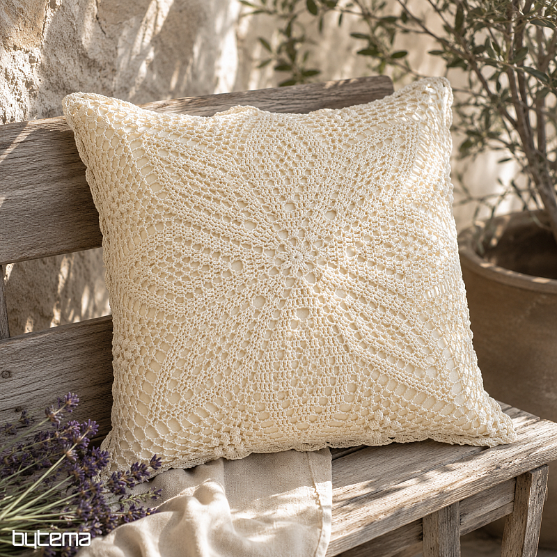 Copertura decorativa in pizzo FIORE beige