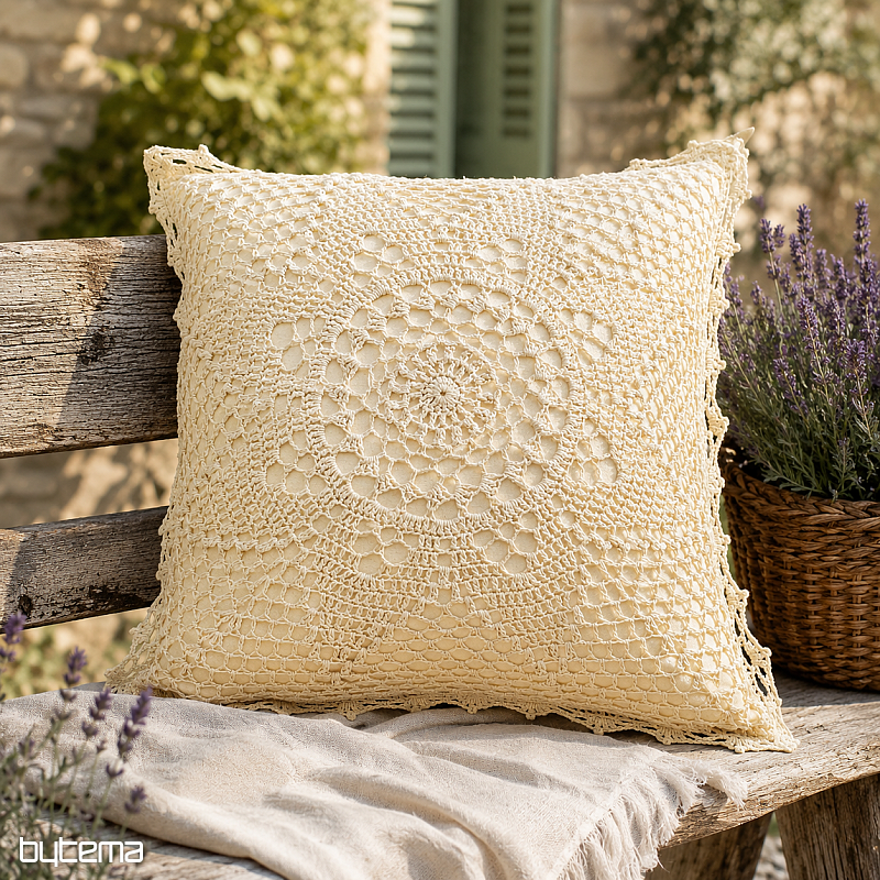 Copertura decorativa in pizzo FIORE beige