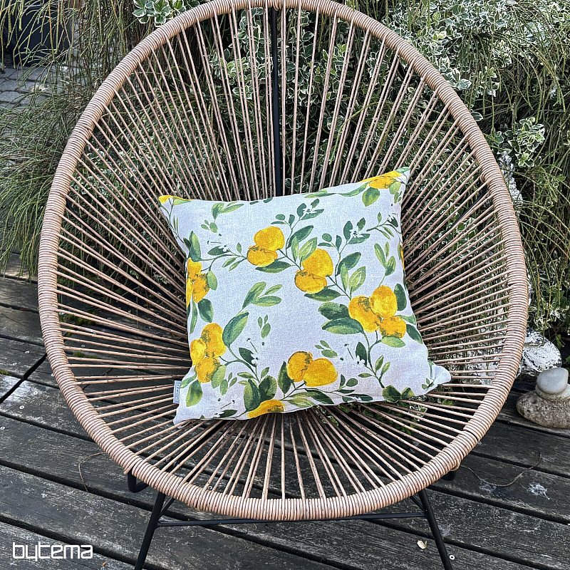 Federa decorativa con motivo albero di limoni