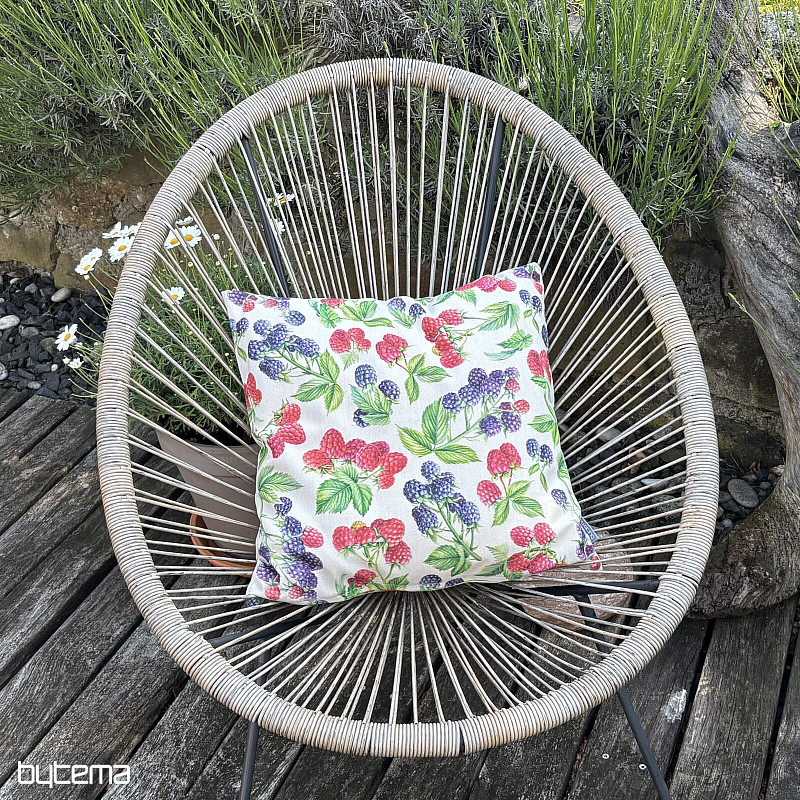 Federa decorativa con lamponi e more
