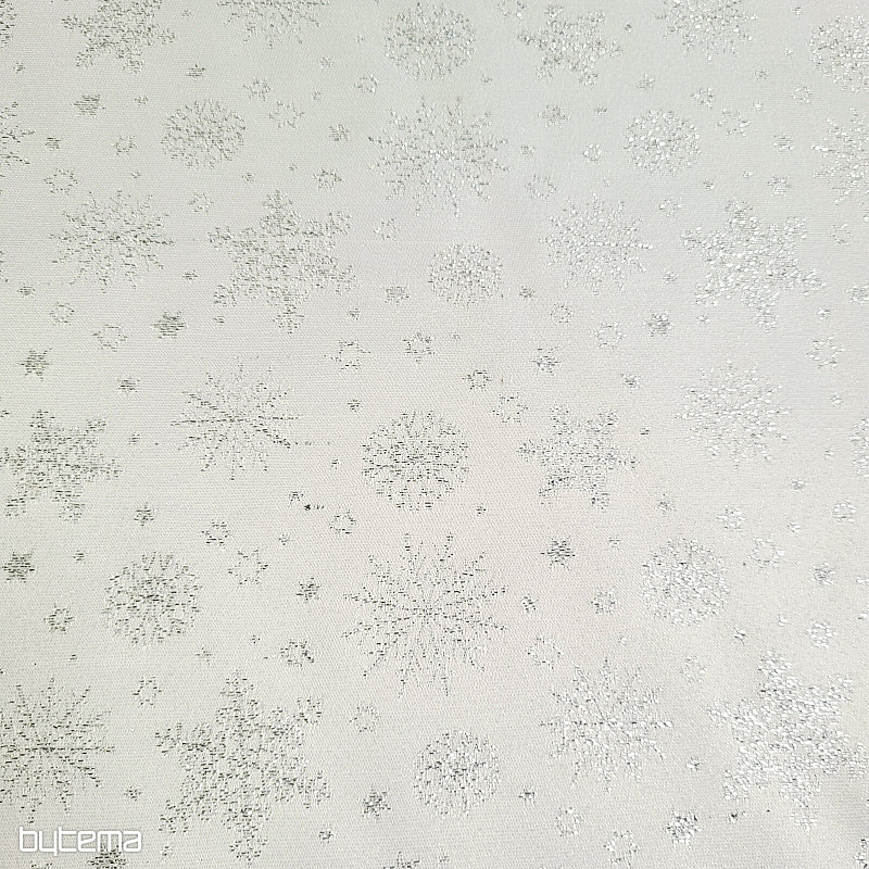 Tessuto decorativo in Teflon FLAKES COPO LUREX argento