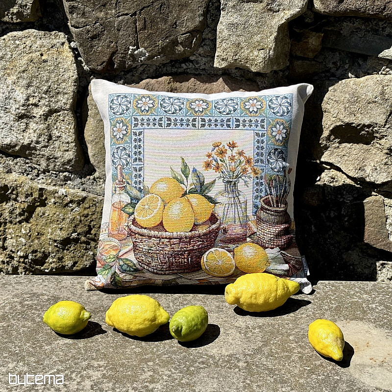 Federa in arazzo NATURA MORTA CON LIMONI