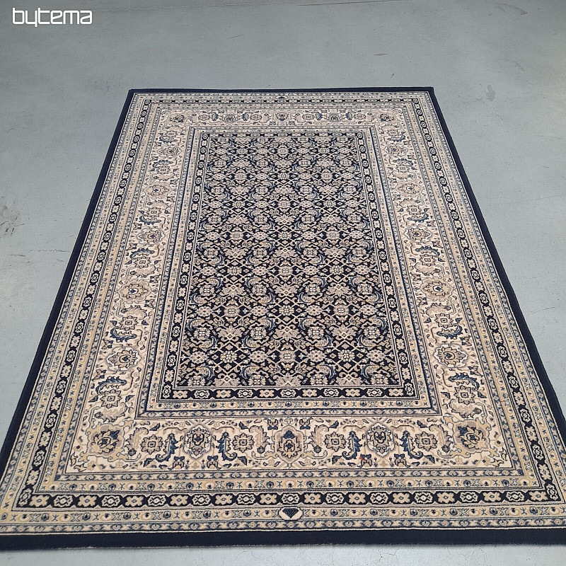 Tappeto classico in lana ORIENT blu motivo all-over