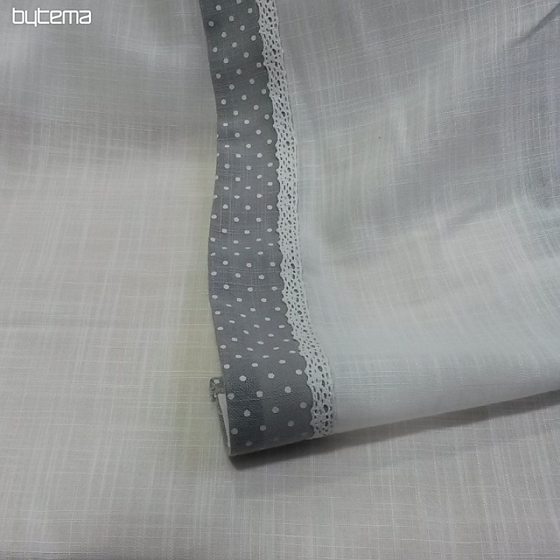 Tenda grigia a pois