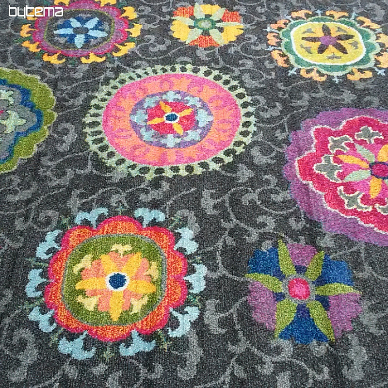 Tappeto in pezzi MANDALA marrone