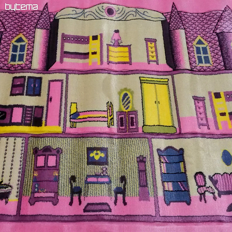 Tappeto per bambini KIDS ZÁMEK rosa