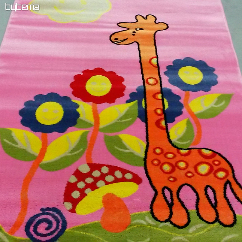Tappeto per bambini KIDS GIRAFFE rosa