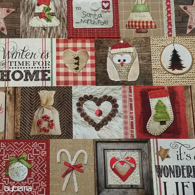 Tessuto decorativo NATALE stampa digitale 3D