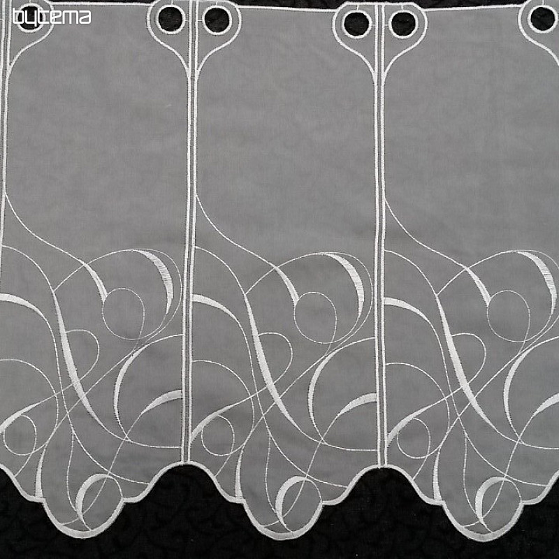 Ornamento per tende bianco