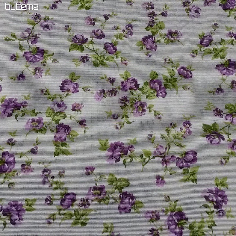 Tessuto decorativo JANA fiore lilla