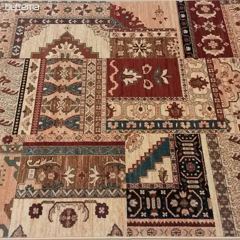 Lussuosi tappeti in lana ROYAL PATCHWORK multi crema
