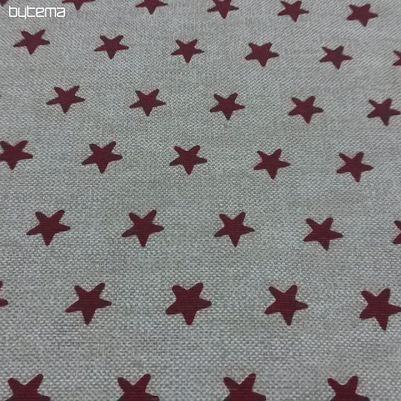 Tessuto decorativo STELLE bordeaux