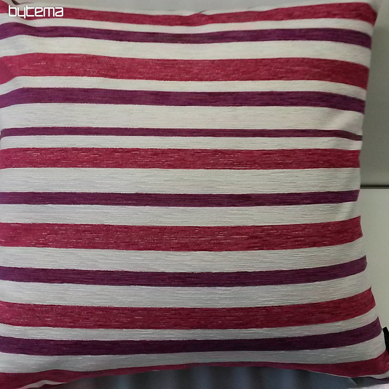 Fodera per cuscino decorativo PEKING strisce viola-rosa