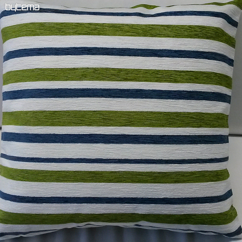Copricuscino decorativo PEKING strisce blu-verdi