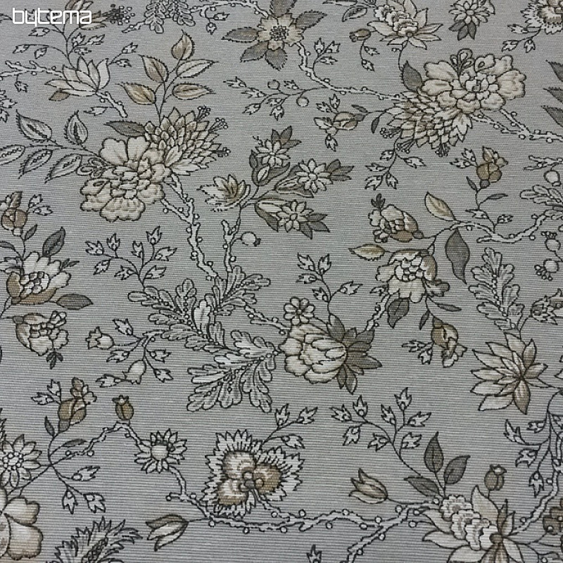 Tessuto decorativo Fiori NATHALIE grigio