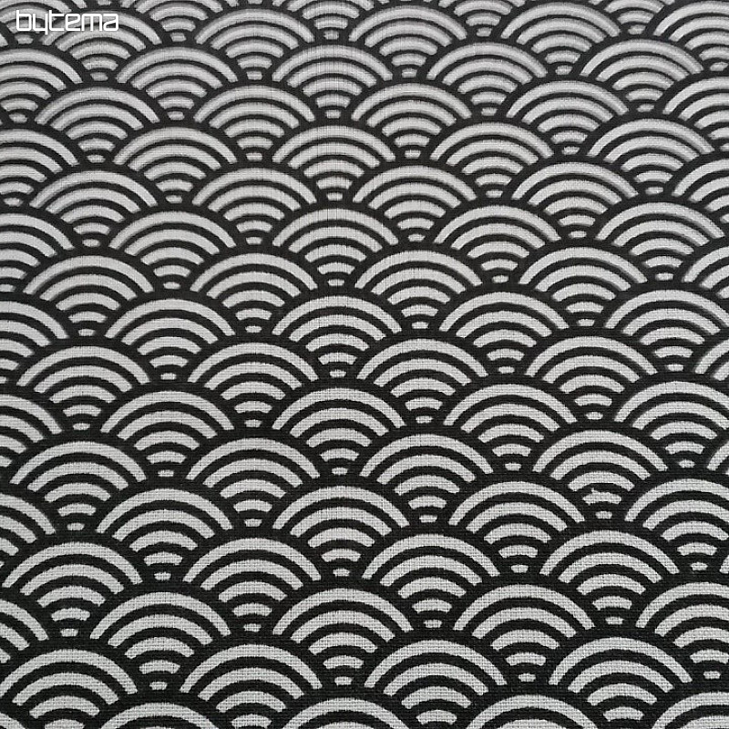 Tessuto di cotone SUSHIS grigio scuro