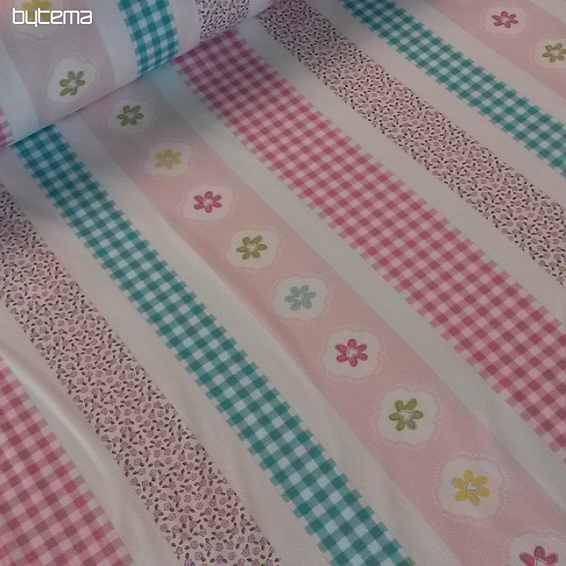 Tessuto decorativo TWIST STRIPES rosa