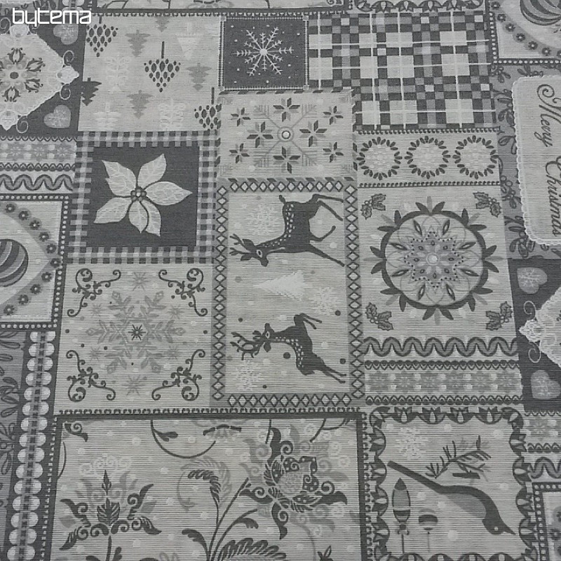 Tessuto decorativo Natale TIROL grigio