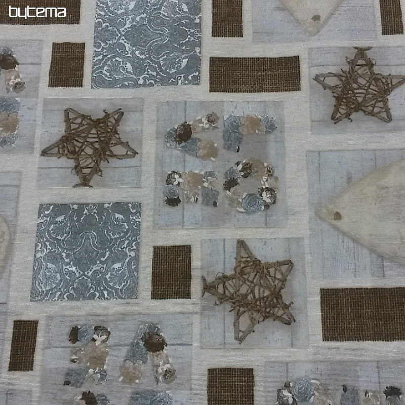 Tessuto decorativo LOVE CHRISTMAS grigio