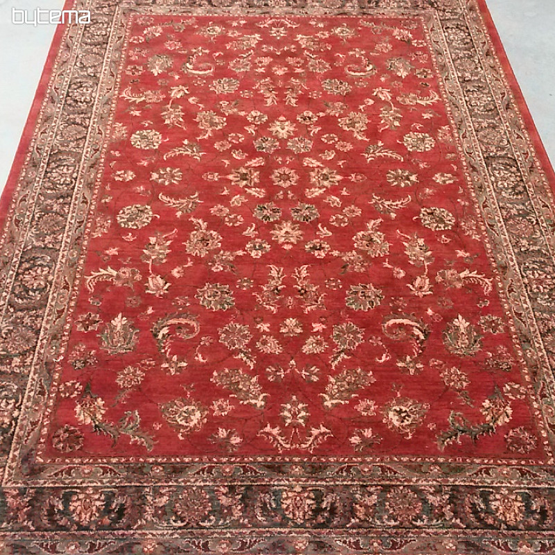 Lussuosi tappeti in lana ROYAL all-over color rosso fiore
