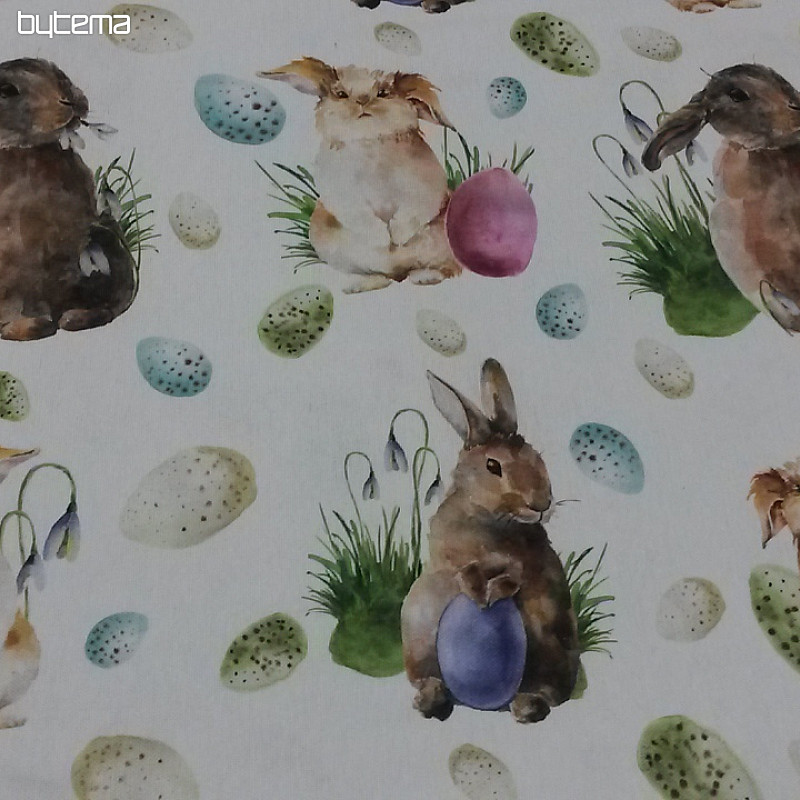 Tessuto decorativo EASTER BUNNY digitale