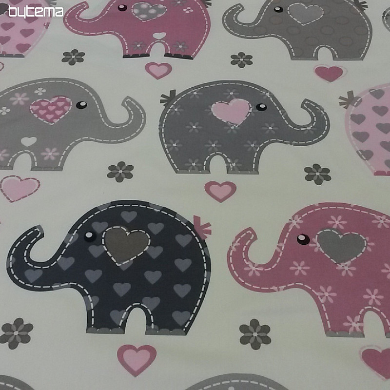 Tessuto decorativo per bambini ELEFANTI II