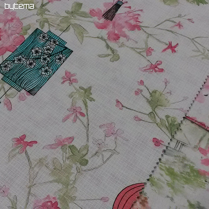 Tessuto decorativo MIDORI Giardino giapponese