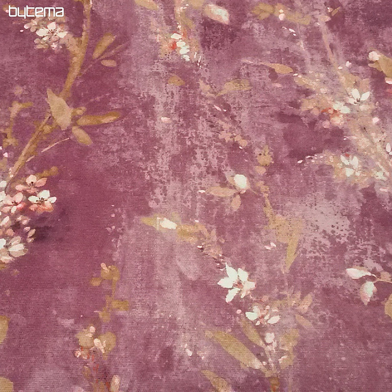 Tessuto decorativo MUHLY fiori viola